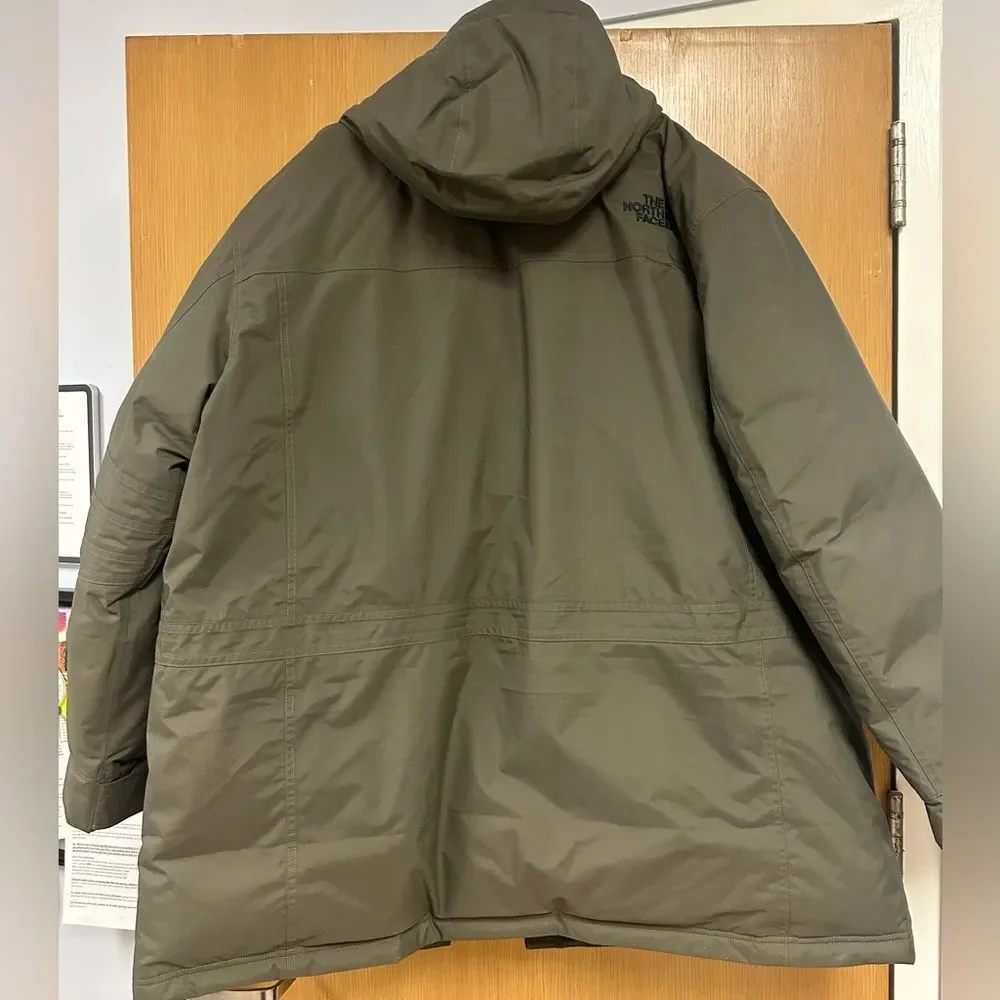 The North Face 3XL 550 Hyvent Goose Down Parka Jacket Olive Camo Green